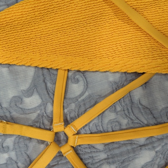 NWT Yandy Swim Collection Sexy Swimsuit - Size Medium/Large Mustard Color - Picture 2 of 5